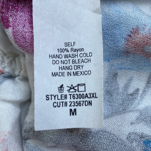 πHPπ White Birch Floral Blouse π White Magenta & Blue - Picture 15 of 15